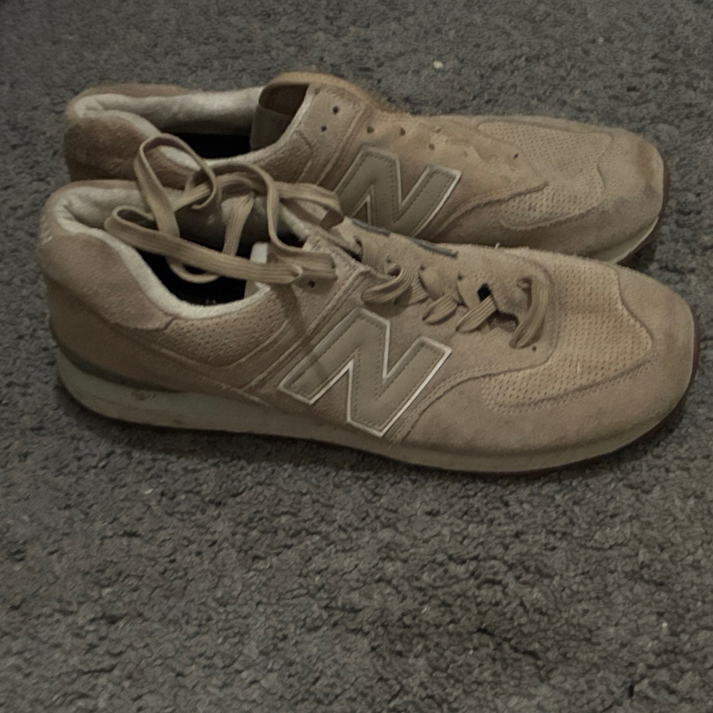 New Balance Men's Tan Suede Lace-Up Sneakers